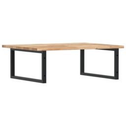 Berkfield Home Basin Shelf Wall Mounted Steel & Solid Wood Acacia in Brown - thumbnail 6