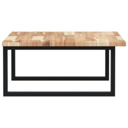 Berkfield Home Basin Shelf Wall Mounted Steel & Solid Wood Acacia in Brown - thumbnail 5