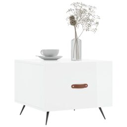 Berkfield Home Coffee Table High Gloss White 50x50x40 cm Engineered Wood - Size: 50 x 50 x 40 cm - thumbnail 3