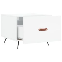 Berkfield Home Coffee Table High Gloss White 50x50x40 cm Engineered Wood - Size: 50 x 50 x 40 cm - thumbnail 6