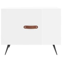 Berkfield Home Coffee Table High Gloss White 50x50x40 cm Engineered Wood - Size: 50 x 50 x 40 cm - thumbnail 5