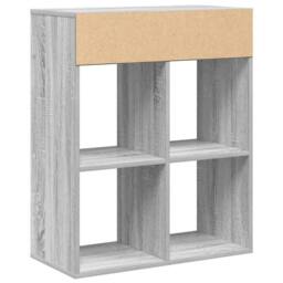 Berkfield Home Decorative Book Cabinet Grey Sonoma 66x31x80 cm Engineered Wood - Size: 66 x 31 x 80 cm - thumbnail 6