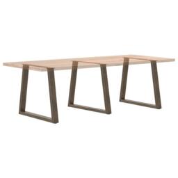 Berkfield Home Dining Table Legs V-Shape 3 pcs Natural Steel 70x(72-73.3) cm Steel in Brown - thumbnail 8