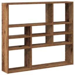 Berkfield Home Wall Shelf Old Wood 90x16x78 cm Engineered Wood in Brown - Size: 90 x 16 x 78 cm - thumbnail 3