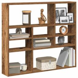 Berkfield Home Wall Shelf Old Wood 90x16x78 cm Engineered Wood in Brown - Size: 90 x 16 x 78 cm - thumbnail 2