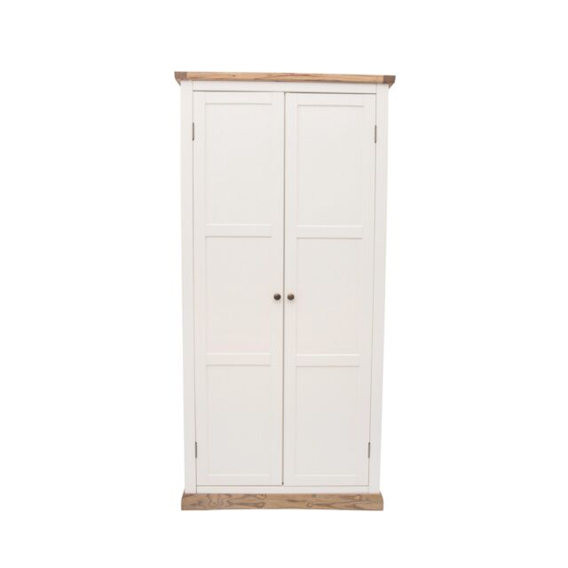 Cabinet Bits Tropea 2 Door Wardrobe Brass Knob in Off-White - image 1