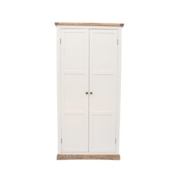 Cabinet Bits Tropea 2 Door Wardrobe Brass Knob in Off-White - thumbnail 1