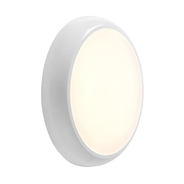 Netlighting Hero Dimmable 18W LED Round Flush Light Gloss White with Emergency & Sensor 150Ëš detection angle IP65 - image 1