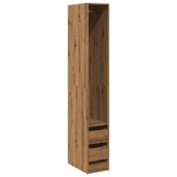 Berkfield Home Wardrobe Artisian Oak 30x50x200 cm Engineered Wood in Brown - Size: 30 x 50 x 200 cm - thumbnail 2