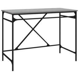 Berkfield Home Desk Grey Sonoma 100x50x75 cm Engineered Wood & Iron - Size: 100 x 50 x 75 cm - thumbnail 1