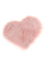 H&O Direct Heart Shaped Super Soft Shaggy Area Rug in Pink - Size: 40 cm x 60 cm - thumbnail 3