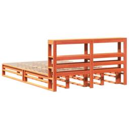 Berkfield Home Decorative Bed Frame without Mattress Wax Brown 135x190 cm Double - thumbnail 8