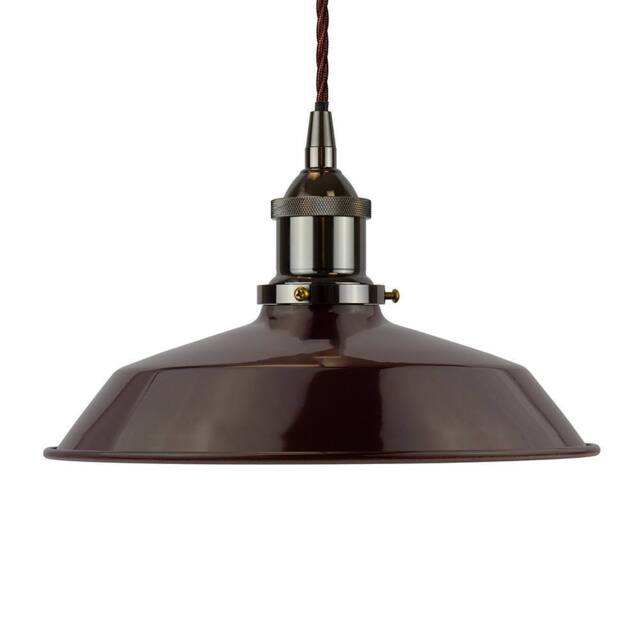 SE Home Burgundy Red Small Trinity Metal Pendant Light - Black Nickel - image 1