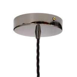 SE Home Burgundy Red Small Trinity Metal Pendant Light - Black Nickel - thumbnail 2