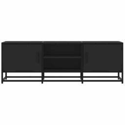 Berkfield Home TV Cabinet Black 120x35x41 cm Engineered Wood & Metal - Size: 120 x 35 x 41 cm - thumbnail 4