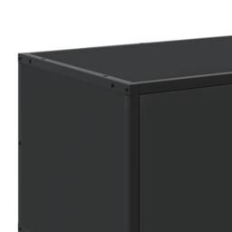 Berkfield Home TV Cabinet Black 120x35x41 cm Engineered Wood & Metal - Size: 120 x 35 x 41 cm - thumbnail 8