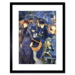 "Artery8 Renoir Umbrellas Old Master Living Room 12x16"" Framed Wall Art in Blue - Size: W12"" x H16""" - thumbnail 1