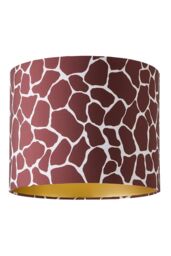 ValueLights Oasis Giraffe Print Fabric with Metallic Gold Inner Drum Ceiling Lamp Shade - thumbnail 6