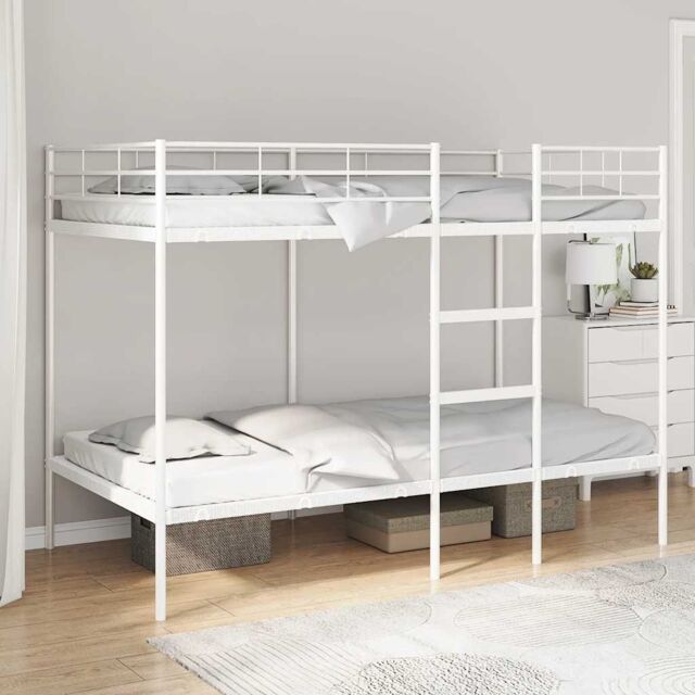 Berkfield Home Bunk Bed without Mattress White 100x200 cm Steel - image 1