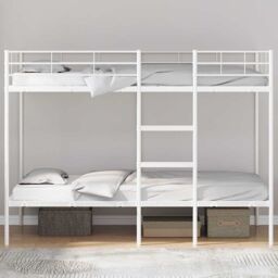 Berkfield Home Bunk Bed without Mattress White 100x200 cm Steel - thumbnail 3