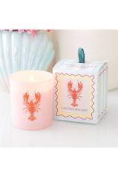 KDMD Pastel Lobster Coconut & Sea Salt Candle - Beachy Gift & Decor in Pink - thumbnail 1
