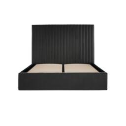 Lemon Pavilion Furniture Berlin Tall Ottoman Double Bed Frame (Pack of 2) - L203xW154xH124 cm in Black - thumbnail 2