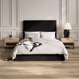 Lemon Pavilion Furniture Berlin Tall Ottoman Double Bed Frame (Pack of 2) - L203xW154xH124 cm in Black - thumbnail 5