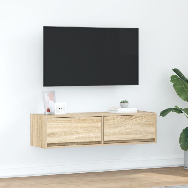 Berkfield Home TV Cabinet Sonoma Oak 100x31x25, 5 cm Engineered Wood in Brown - image 1