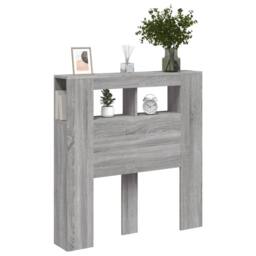 Berkfield Home LED Headboard Grey Sonoma 100x18.5x103.5 cm Engineered Wood - thumbnail 5