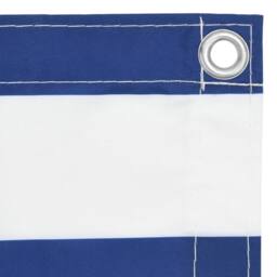 Berkfield Home Modern Balcony Screen White & Blue 75x500 cm Oxford Fabric