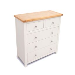 Cabinet Bits Maggiori 5 Drawer Chest of Drawers Chrome Knob in Off-White - thumbnail 3