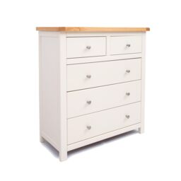 Cabinet Bits Maggiori 5 Drawer Chest of Drawers Chrome Knob in Off-White - thumbnail 2