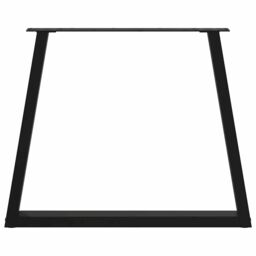 Berkfield Home Dining Table Legs V-Shape 3 pcs Black 70x(72-73.3) cm Steel - thumbnail 5