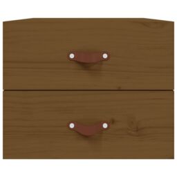 Berkfield Home Wall-mounted Bedside Cabinets 2 pcs Honey Brown 50x36x40 cm - Size: 50 x 36 x 40 cm - thumbnail 6