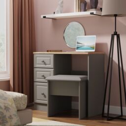 Ready Assembled 2 U Surrey 3 Drawer Vanity (Ready Assembled) in Grey - Size: Medium