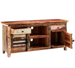 IH Design Ted Reclaimed Boat TV Multi Media Unit in Brown - thumbnail 3