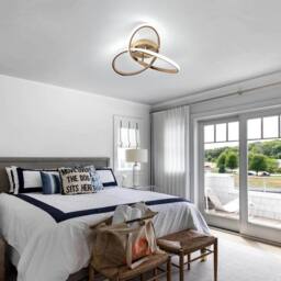 Goeco LED Ceiling Light, Dimmable, Bedroom Ceiling Light, 36W, Modern in Gold - thumbnail 3