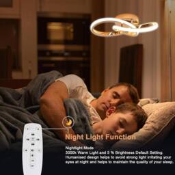 Goeco LED Ceiling Light, Dimmable, Bedroom Ceiling Light, 36W, Modern in Gold - thumbnail 5
