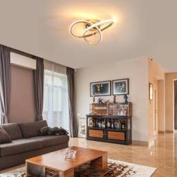 Goeco LED Ceiling Light, Dimmable, Bedroom Ceiling Light, 36W, Modern in Gold - thumbnail 2