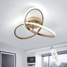 Goeco LED Ceiling Light, Dimmable, Bedroom Ceiling Light, 36W, Modern in Gold - thumbnail 9