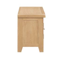 Home Source 2 Doors 2 Shelves TV Stand Media Entertainment Storage Cabinet Wooden in Light Oak - thumbnail 6