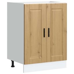 Berkfield Home Kitchen Base Cabinet¬†Porto Artisan Oak Engineered Wood in Brown - thumbnail 2