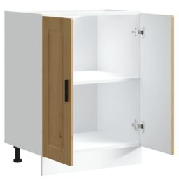 Berkfield Home Kitchen Base Cabinet¬†Porto Artisan Oak Engineered Wood in Brown - thumbnail 5
