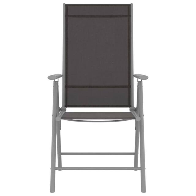 Berkfield Home Comfortable Folding Garden Chairs 6 pcs Textilene Black - image 1