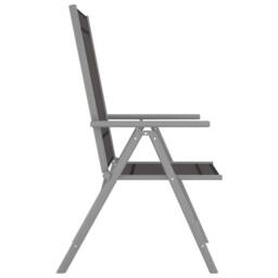 Berkfield Home Comfortable Folding Garden Chairs 6 pcs Textilene Black - thumbnail 4
