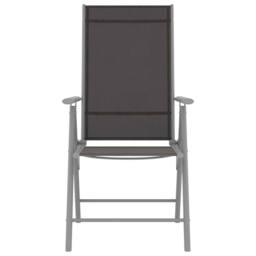 Berkfield Home Comfortable Folding Garden Chairs 6 pcs Textilene Black - thumbnail 1