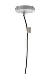 Orsina Large Silver Finish Pendant Light, Geometric Steel Ceiling Fixture With Gold Interior, Statement Pendant Lamp - thumbnail 2