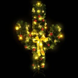 Berkfield Home Christmas Cactus with Stand & LED Green 180 cm PVC - thumbnail 3