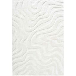 The Rug Shop UK Cream Abstract Modern Cream White Easy To Clean Area Rug - Size: 160 cm x 230 cm - thumbnail 5