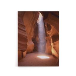 "Artery8 Light Shaft Arizona Slot Canyon Highsmith Canvas Wall Art Print in Orange - Size: W12"" x H16""" - thumbnail 1